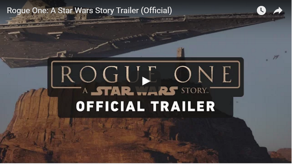 One Story a Star Wars Rogue Trailer 2016