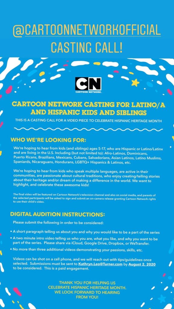 Cartoon Network Casting for Latino and Hispanic Kids and Siblings | Epic  Geekdom